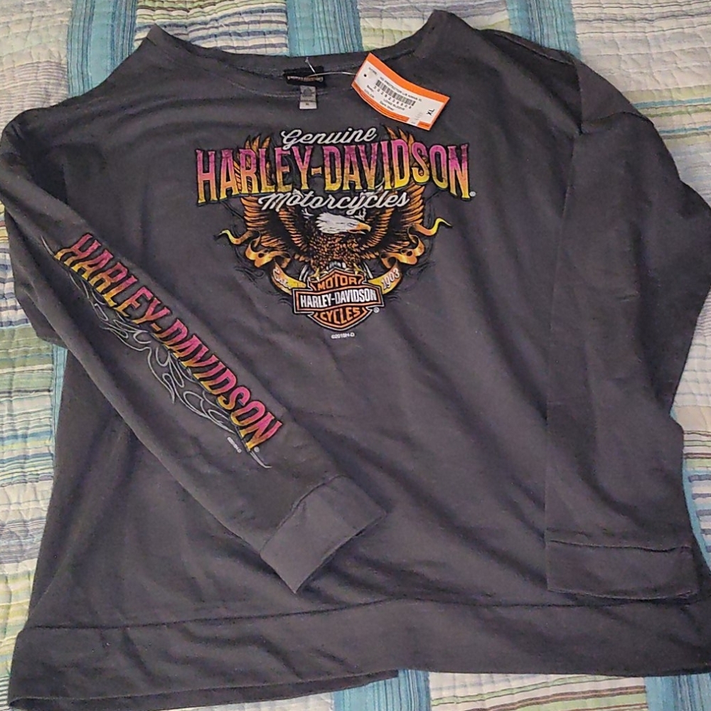 Harley Davidson Motorcycle Long Sleeve Tee, XL NWT